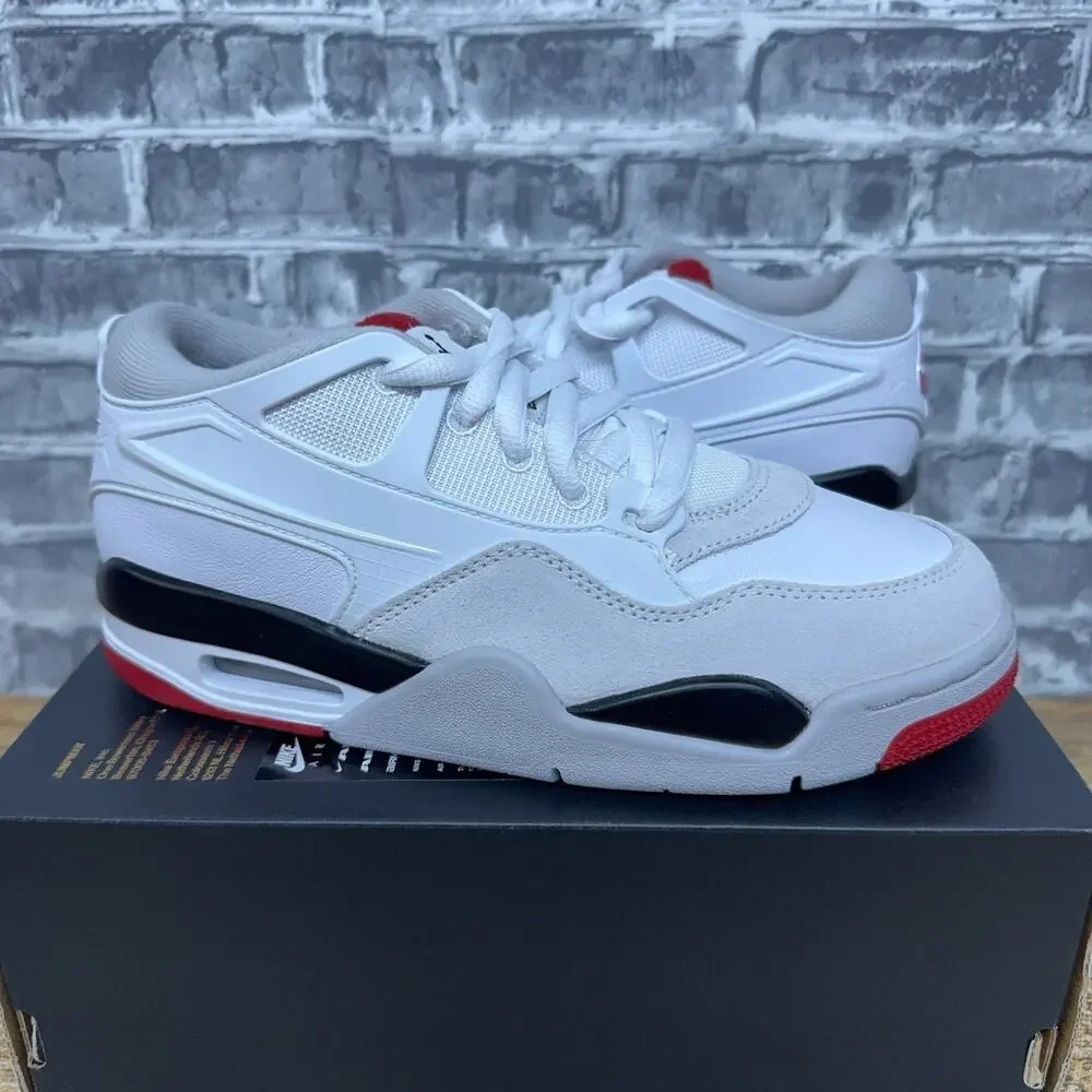 Nike Air Jordan 4 RM 'White Fire Red' FQ7938-102 Youth Size 5Y / Womens 6.5 New